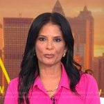 Darlene’s pink wrap shirtdress on Today
