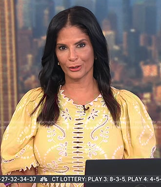 Darlene's yellow cutout dress on Today