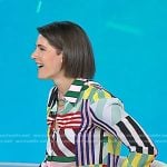 Daryn Carp’s mixed stripe print blouse on Today