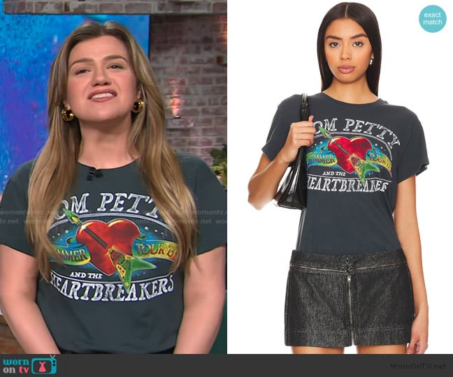 Daydreamer Tom Petty Summer Tour '13 Tour Tee worn by Kelly Clarkson on The Kelly Clarkson Show