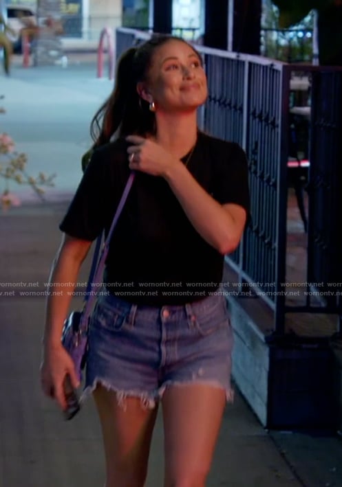Nia's denim shorts on The Valley