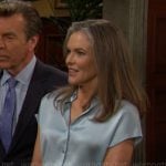 Diane’s light blue silk shirt on The Young and the Restless