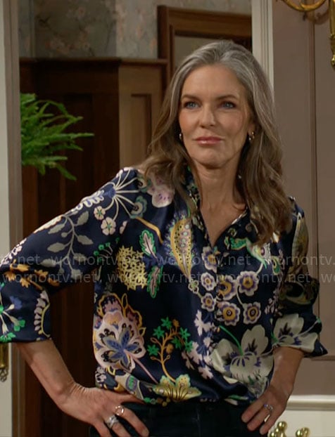 Diane's floral blouse on The Young and the Restless