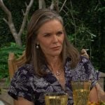 Diane’s navy floral dress on The Young and the Restless