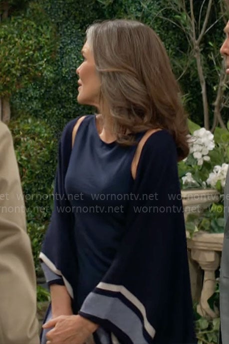 Diane's navy blue cardigan on The Young and the Restless