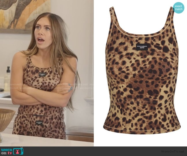Dolce & Gabbana x Skims Cotton Rib Scoop Tank worn by Jessi Ngatikaura on The Secret Lives of Mormon Wives