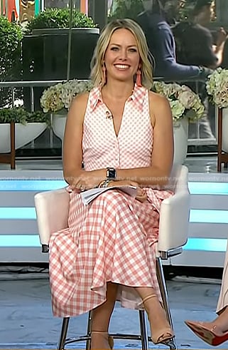 Dylan's pink gingham check dress on Today