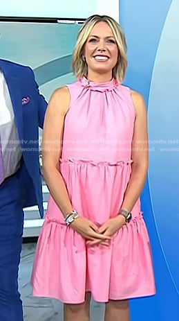 Dylan's pink tiered shift dress on Today