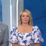 Dylan’s white print puff sleeve dress on Today