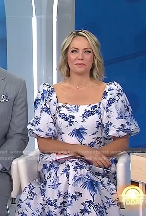 Dylan’s white print puff sleeve dress on Today