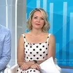 Dylan’s white polka dot midi dress on Today