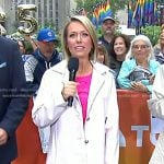 Dylan’s white rain coat on Today