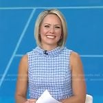 Dylan’s blue check tweed mini dress on Today