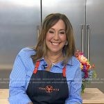 Elizabeth Heiskell’s blue stripe shirtdress on Today