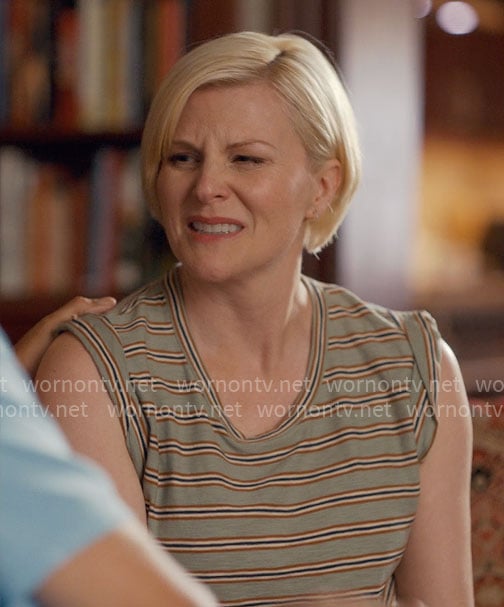 Ellen’s green striped top on Ginny & Georgia