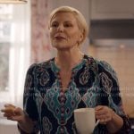 Ellen’s printed blouse on Ginny & Georgia