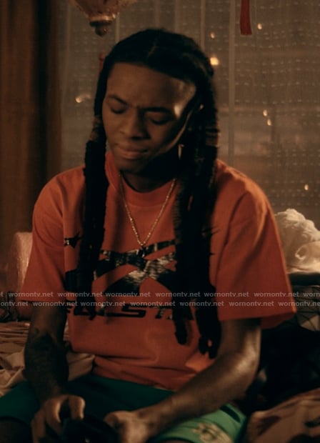Jake's hellstar graphic tee on The Chi