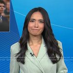 Emilie’s green belted blazer on Today