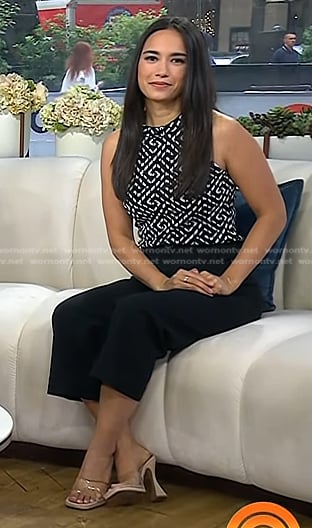 Emilie’s beige clear heel sandals on Today