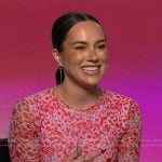 Emily’s pink floral print mini dress on E! News