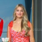 Emma Villaneda's coral pink floral dress on Good Morning America