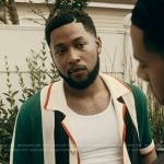 Emmett’s striped crochet knit shirt on The Chi