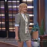 Esther-Rose McGregor’s plaid dress and heeled shoes on The Kelly Clarkson Show