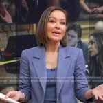 Eva’s blue blazer and pants on Good Morning America