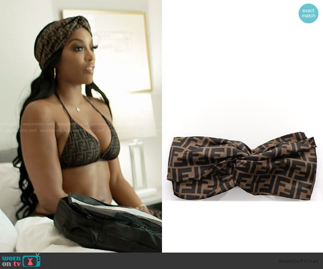 Fendi FF Logo Headband worn by Porsha Williams on The Real Housewives of Atlanta