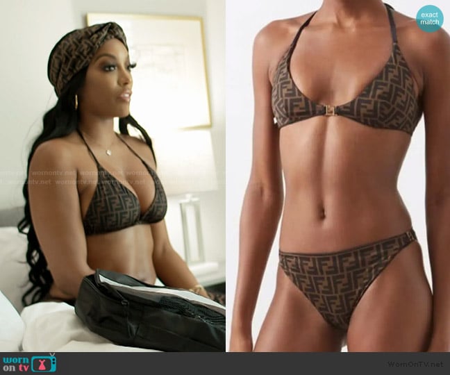 Fendi FF Logo Bikini worn by Porsha Williams on The Real Housewives of Atlanta