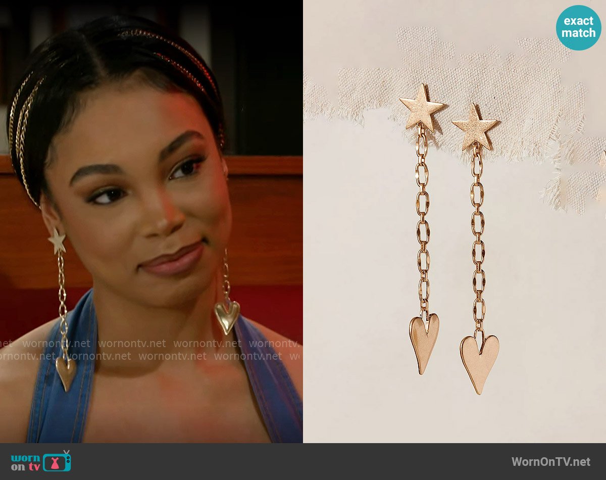 Free People Alia Dangle Earrings worn by Chelsea Hamilton (RhonniRose Mantilla) on Beyond the Gates