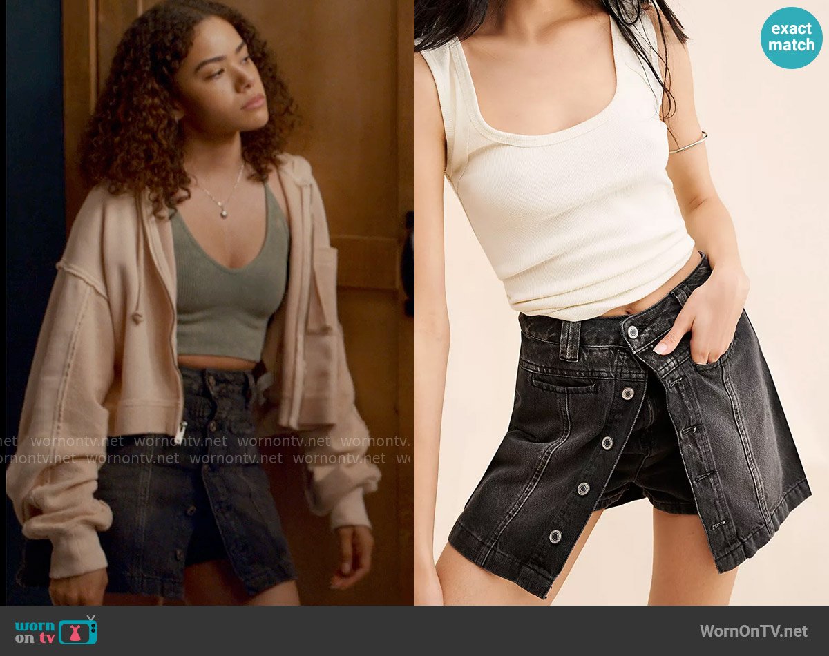 Free People Midnight Sun Skort worn by Ginny Miller (Antonia Gentry) on Ginny & Georgia