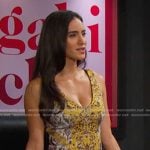 Gabi’s white and yellow snake print dress on Days of our Lives
