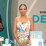 Gabrielle Kerr’s colorful paisley jumpsuit on CBS Mornings