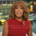 Gayle’s red high neck dress on CBS This Morning