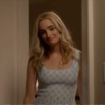Georgia’s blue wavy striped dress on Ginny & Georgia