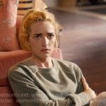 Georgia’s sage green sweatshirt on Ginny & Georgia