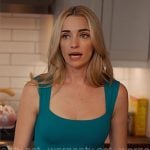 Georgia’s teal square-neckline tank top on Ginny & Georgia