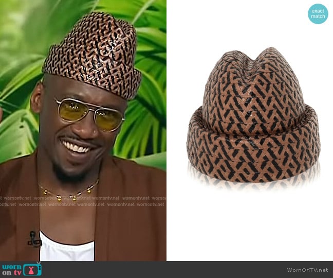 Gigi Burris Millinery Sharina in Black and Cocoa Straw worn by Mahershala Ali on Today