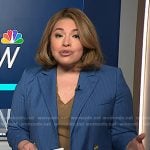 Gilma Avalos’s blue pinstripe blazer on NBC News Daily