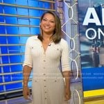 Ginger's ivory ribbed button front dress on Good Morning America