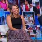 Ginger’s pink strappy sandals on Good Morning America