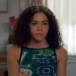 Ginny’s green printed tank top on Ginny & Georgia