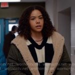Ginny’s green sherpa jacket on Ginny & Georgia