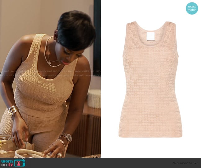 Givenchy 4G-jacquard sleeveless top worn by Shamea Morton Mwangi on The Real Housewives of Atlanta