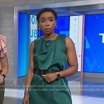Zinhle’s green satin dress on NBC News Daily