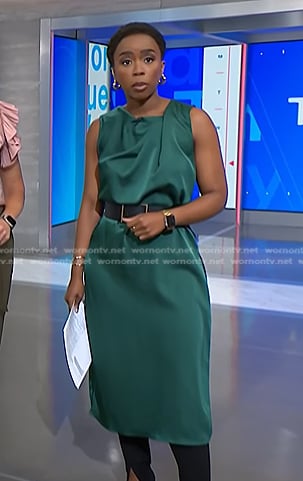 Zinhle’s green satin dress on NBC News Daily