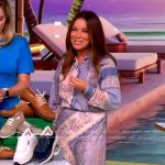 Gretta Monahan’s bandana print top and skirt on The View