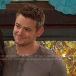 Johnny’s grey henry tee on Days of our Lives