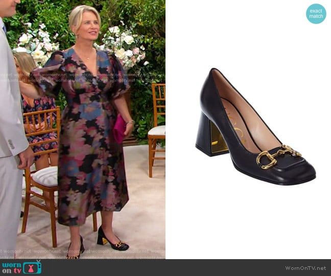 Gucci Horsebit Leather Pump in Black worn by Kayla Brady (Mary Beth Evans) on Days of our Lives